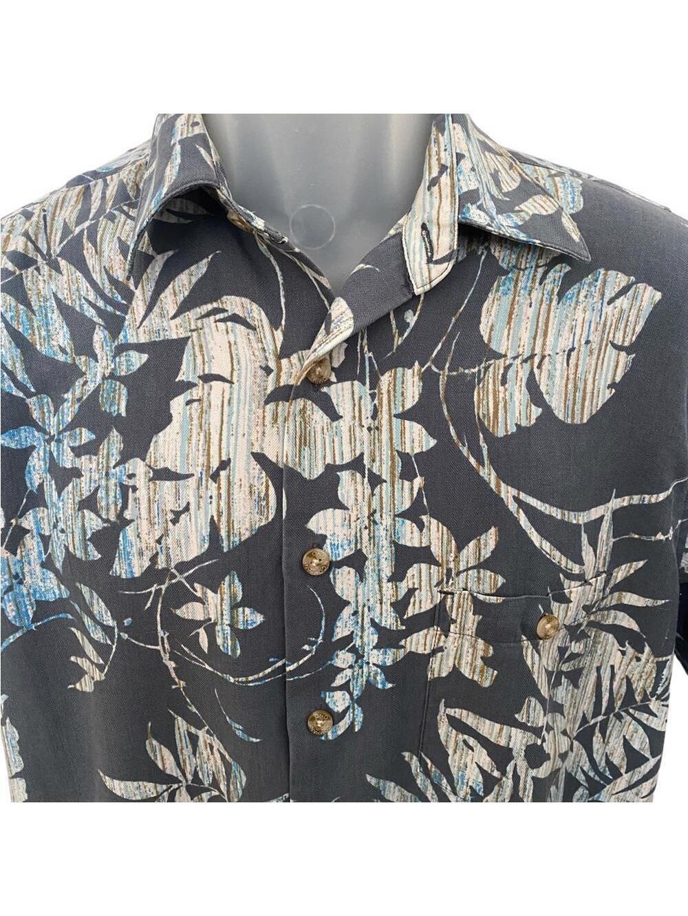 ONO & COMPANY 70% Silk Aloha Hawaiian Floral Shirt Men S Small - Picture 2 of 5